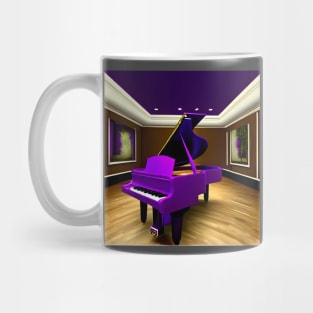 A Purple Piano In A Speciaaly Designed Room For The Piano Mug